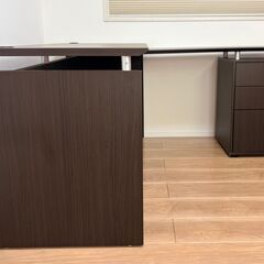 ニトリ L字システムデスク キャネーラ 140 DBRの画像