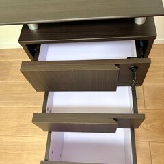 ニトリ L字システムデスク キャネーラ 140 DBRの画像