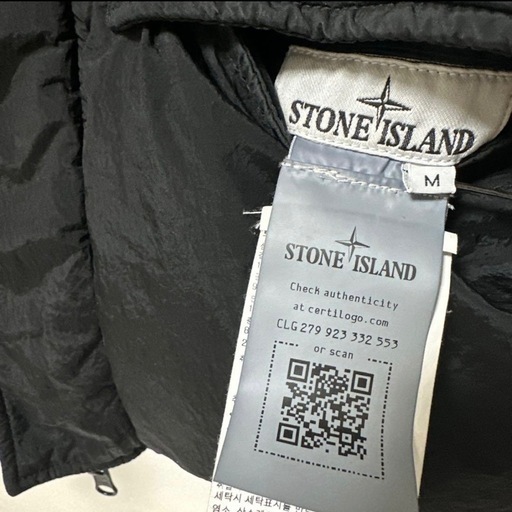 STONE ISLAND リバーシブルダウンジャケット ブラック