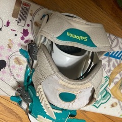 SPOON スノーボード　140センチ　白×緑　グラフィックの画像