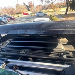 4点セット inno ルーフラック 大型 ルーフボックス 黒 ルーフベース バーの画像