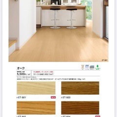 新品未使用 サンゲツ　 フロアタイル　 ET-502 100mm × 914.4mm × 3mm 428枚）の画像