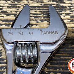 【久留米】【引き取り限定】【中古品】Snap-on スナップオン FADH6B アジャスタブルレンチ モンキーレンチ ギザ付  全長:152mm 開口長:19mmの画像