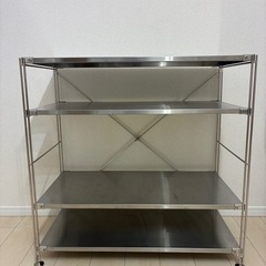 無印良品 ステンレスユニットシェルフ　 ワイド 小 の画像