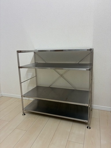 無印良品 ステンレスユニットシェルフ　 ワイド 小