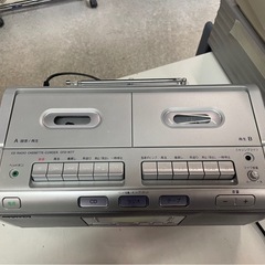 SONY　ソニー　CDラジオカセットコーダー　CFD-W77　テープ　ラジカセ　オーディオ　AM/FM　CDNG　電池稼働NG　稼働確認済　中古　④の画像
