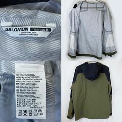 [未使用] サロモン ナイロン シェルジャケット OUTERPATH 2.5L M DEEP BLACK / Grape Leaf SASS2410061 SALOMON ハイキング アウトドア アウターの画像