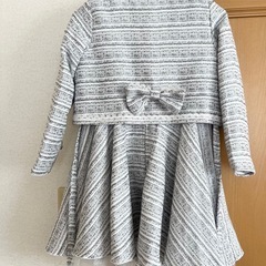 120シャツ付き⭐︎ツイードワンピースセットアップの画像