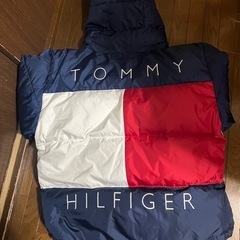 激レア！90s トミーヒルフィガー ダウンジャケット ビッグフラッグ 刺繍ロゴ  TOMMY HILFIGERの画像