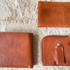 新品訳あり【モノコムサ 財布 3点セット】二つ折財布 カード入れ マネークリップ 小銭入れ 本革 ミニ財布 二つ折り財布の画像