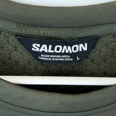 [未使用] サロモン OUTLINE WARM HYBRID クルーネックプルオーバー スウェット L Grape Leaf SAFW2410097 メンズ SALOMON 裏フリース アウトドアウェアの画像