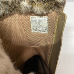 SKECHERS　スケッチャーズ　ブーツ　レディース　スエード　ファー　靴　シューズ　24.0㎝　インナーファスナー　ハイカット　ベージュ　中古　④の画像