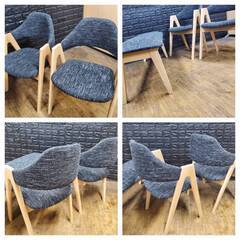 【アウトレット品】北欧デザイン ダイニングチェア２脚＋ダイニングベンチセット リビングチェアの画像