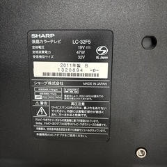 AQUOS　テレビ32型(ジャンク品) の画像