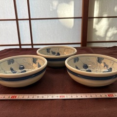 染めぶどう　中鉢　和食器　3枚まとめの画像