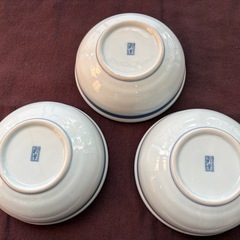 染めぶどう　中鉢　和食器　3枚まとめの画像