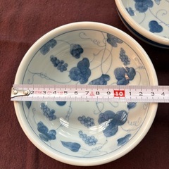 染めぶどう　中鉢　和食器　3枚まとめの画像