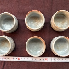 益子焼？　湯呑み茶碗　6客　まとめの画像