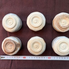益子焼？　湯呑み茶碗　6客　まとめの画像