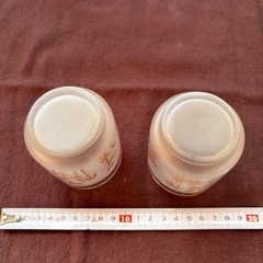  和風フロストグラス　竹の葉金彩　2個まとめの画像