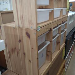 リユースのサカイ浦和店 【F414】★キッズ収納棚 上下セットの画像