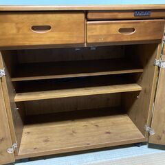 小型収納家具　電話台＆ファックス台？の画像