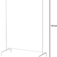 ハンガーラック　IKEA 白の画像