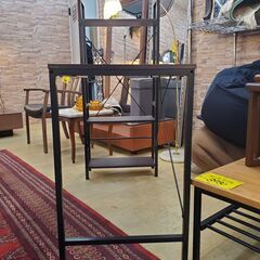 アイリスオーヤマ ラック付きPCデスク システムデスク 机 スチールフレーム ダークブラウン■横幅114cm×奥行52cm×高さ122cm■買取帝国 朝霞店 配達可の画像