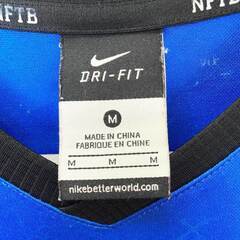 ナイキ NFTB 半袖シャツ DRY-FIT M ブルー×ブラック NIKE サッカー フットサルの画像