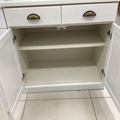 食器棚　ニトリ　2枚扉　ミランダ　シミ・ヨゴレ有の画像