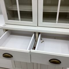 食器棚　ニトリ　2枚扉　ミランダ　シミ・ヨゴレ有の画像