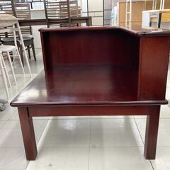 ★リユースのサカイ千葉中央店★  コーナーテーブル 赤茶系 H63×D70×W70 クリーニング済み TC5556の画像