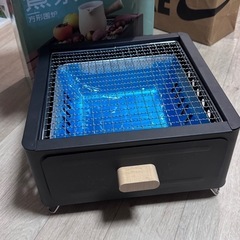 【新品未使用】ミニ焚き火台/囲炉裏コンロ（角型/炭火コンロ）煮茶・焼き物用の画像