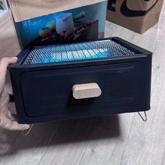 【新品未使用】ミニ焚き火台/囲炉裏コンロ（角型/炭火コンロ）煮茶・焼き物用の画像