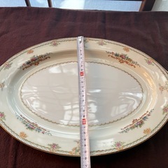ナルミnarumi 花柄みみ　楕円大皿の画像
