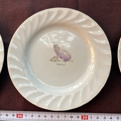 野菜柄　平皿　丸皿　3枚まとめの画像