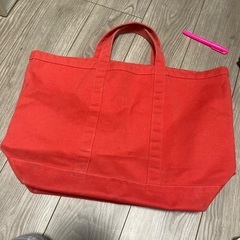 マリメッコ🔴厚手のしっかりした布バッグの画像