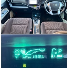 H.24(2012)年 トヨタ アクア 1.5 G バックカメラ、低燃費、ハイブリット シルバーメタリック 走行115,800kmの画像