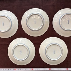 花染小皿 陶器 義窯 5枚まとめの画像