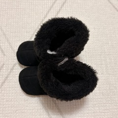 ベビーブーツ リボン付き 黒 10cm〜10.5cmくらいの画像
