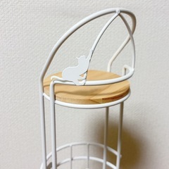 【極美品】ニトリ トイレットペーパーホルダー ネコ ホワイトの画像