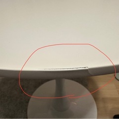 丸型 ダイニングテーブル ホワイトの画像