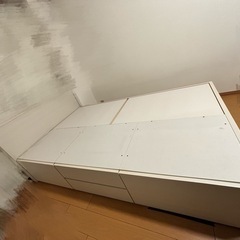 セミダブルベッドフレーム　収納付き(ジオ チェスト40J WW)の画像