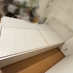 セミダブルベッドフレーム　収納付き(ジオ チェスト40J WW)の画像