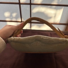 菓子皿　鉢　二重取手の画像