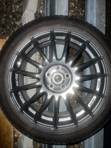 Raysホイール4本  マットブラック17インチPCD100