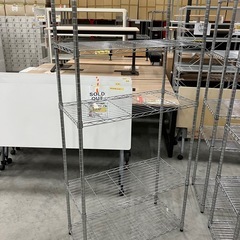 【来店歓迎】美品多数 横幅90cm 5段　メタルラック スチールラック 収納棚 ガレージ 室内  在庫多数  検)一人暮らし 家具 収納 ダイニング リビング キッチン 冷蔵庫 洗濯機 テーブル ラック レンジ キャビネット ソファの画像