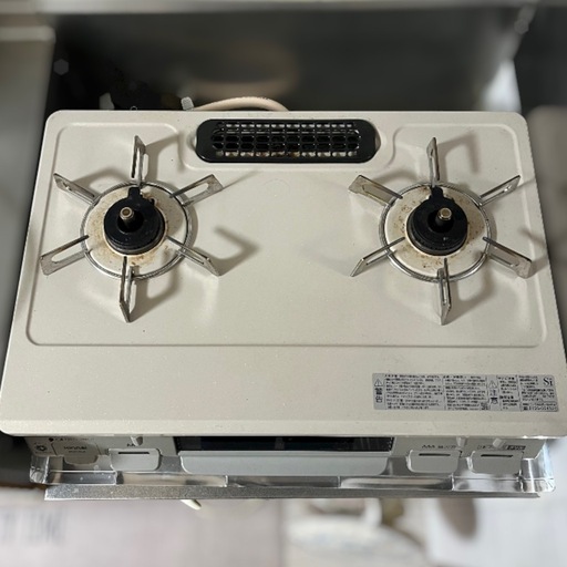 説明書付き リンナイ 都市ガス用 グリル付ガステーブル