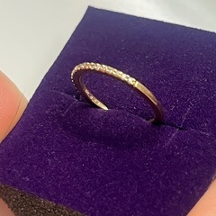 アガット　ピンキーリング　指輪　K10の画像