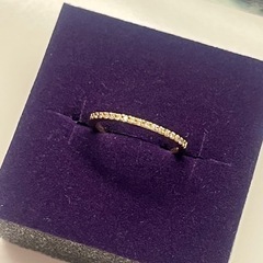 アガット　ピンキーリング　指輪　K10の画像